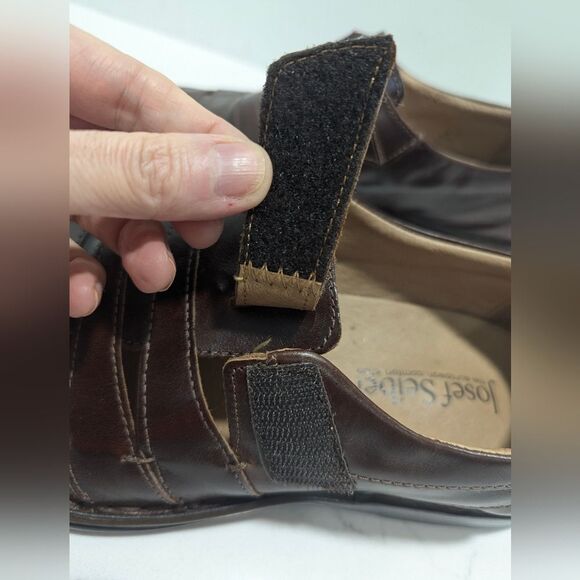 Joseph Seibel Steven closed toe smart leather sandal velcro fastening size 10 - Picture 5 of 9